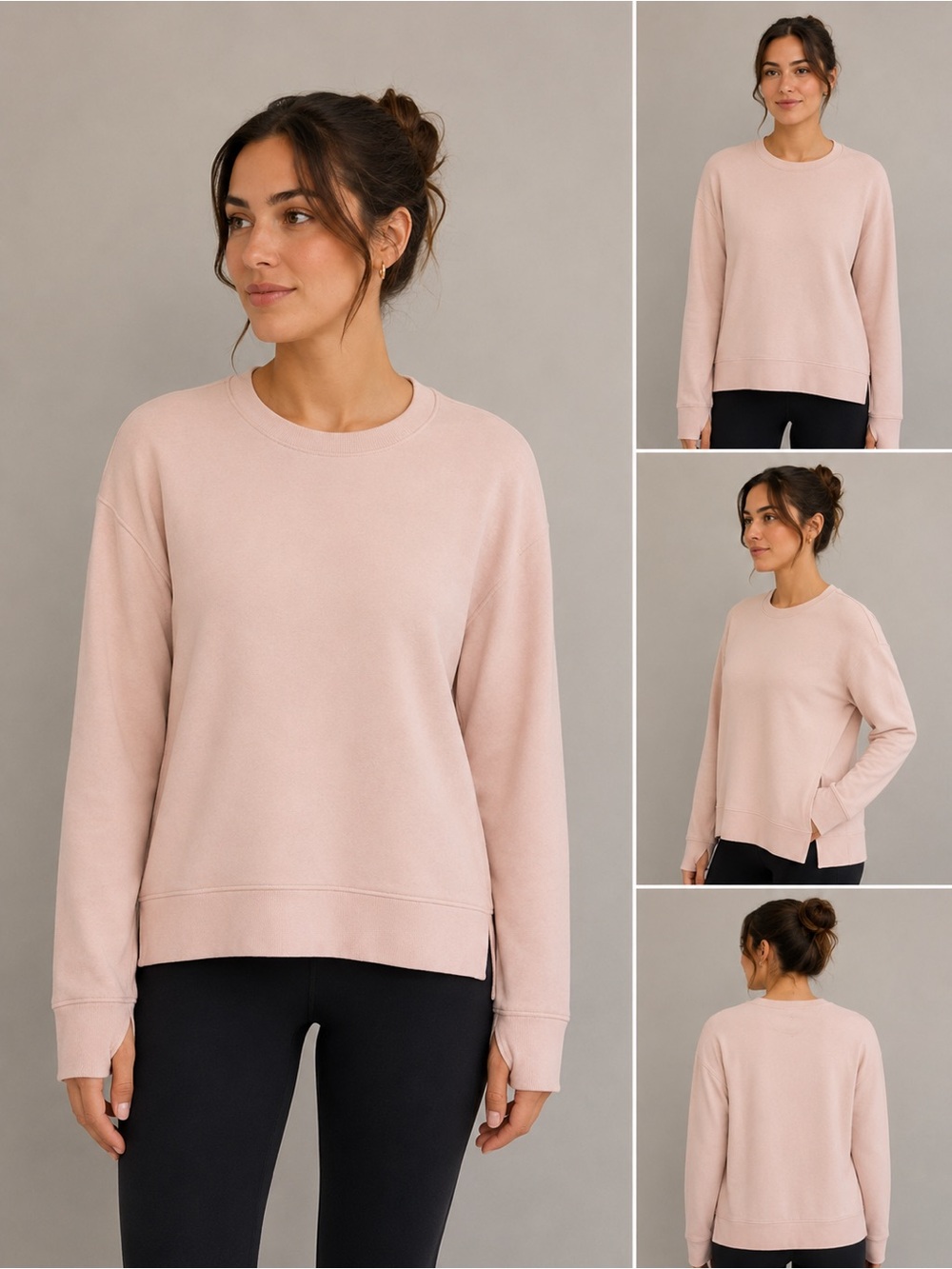 Athleta Light Pink Crewneck Sweatshirt, Women’s size XS extra small